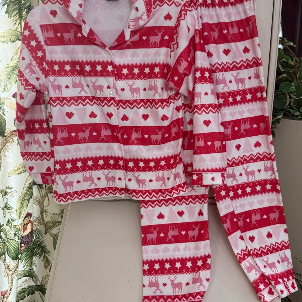PJ & PRESENTS CHRISTMAS PAJAMA SET LITTLE GIRL size 10/12